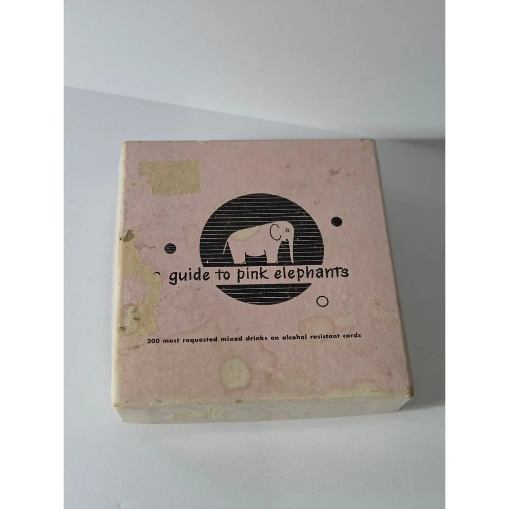 Vintage A Guide to Pink Elephants Cocktail Recipe Book 200 Mixed Drinks 1950s